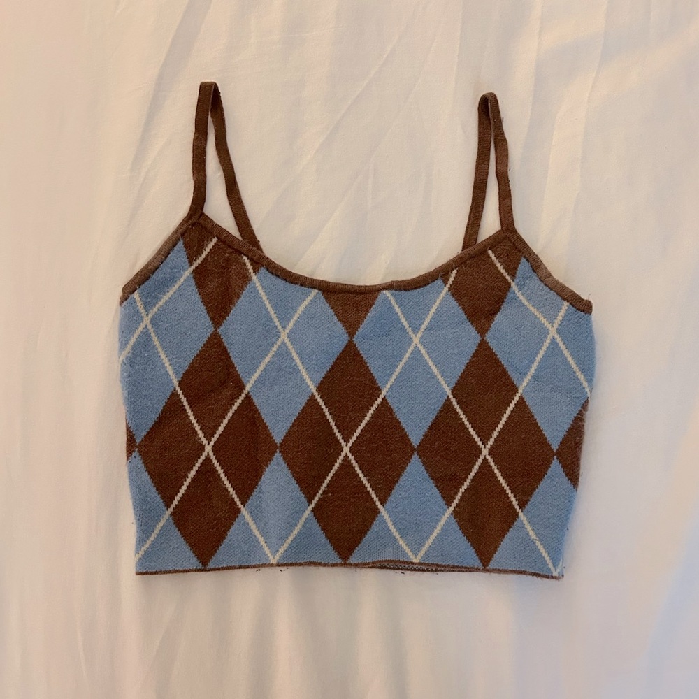 Kendall & Kylie Cropped Knit Tank (S)